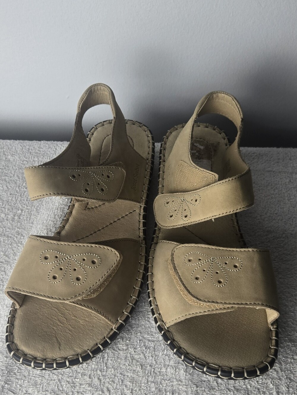 Josef Seibel Leather Comfort Sandals - Size 39 (US 8 - 8.5)